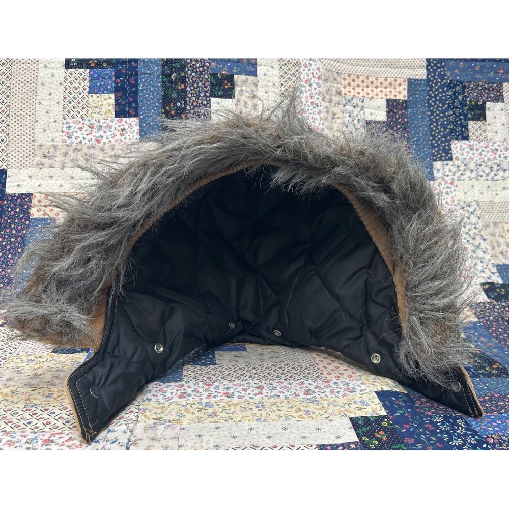 VIntage Carhartt Fur Hood Mens Brown Canvas 968QH